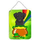 Caroline'S Treasures Black Labrador St. Patrick'S Day Wall Or Door Hanging Prints Bb1979Ds1216, 16Hx12W, Multicolor