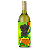 Caroline'S Treasures Bb1979Literk Black Labrador St. Patrick'S Day Wine Bottle Hugger Koozie, 750Ml, Multicolor