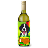 Caroline'S Treasures Bb1981Literk Bernese Mountain Dog St. Patrick'S Day Wine Bottle Hugger Koozie, 750Ml, Multicolor,