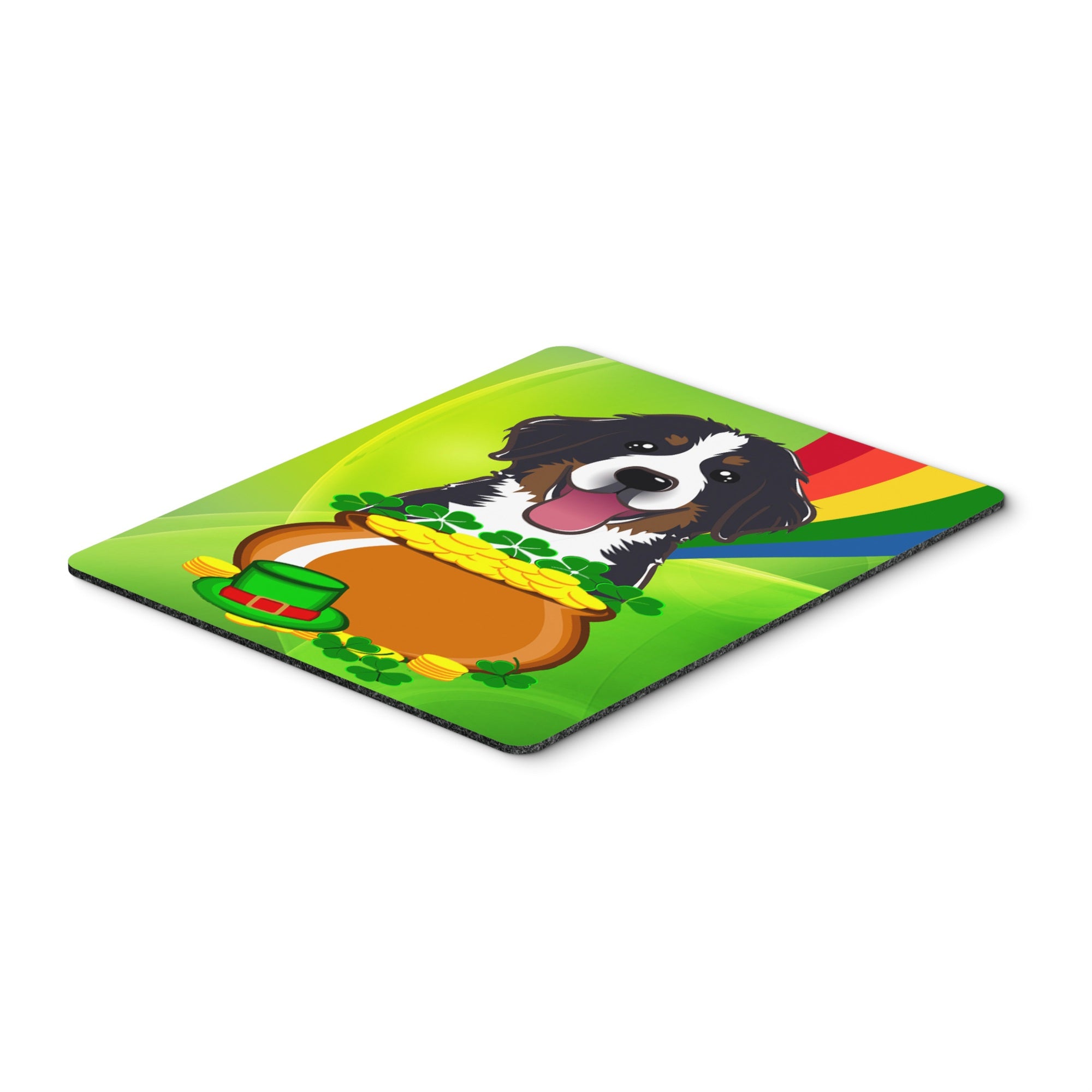 Caroline'S Treasures Bernese Mountain Dog St. Patrick'S Day Mouse/Hot Pad Or Trivet, Multicolor (Bb1981Mp)
