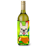 Caroline'S Treasures Bb1982Literk French Bulldog St. Patrick'S Day Wine Bottle Hugger Koozie, 750Ml, Multicolor