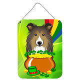 Caroline'S Treasures Sheltie St. Patrick'S Day Wall Or Door Hanging Prints Bb1986Ds1216, 16Hx12W, Multicolor