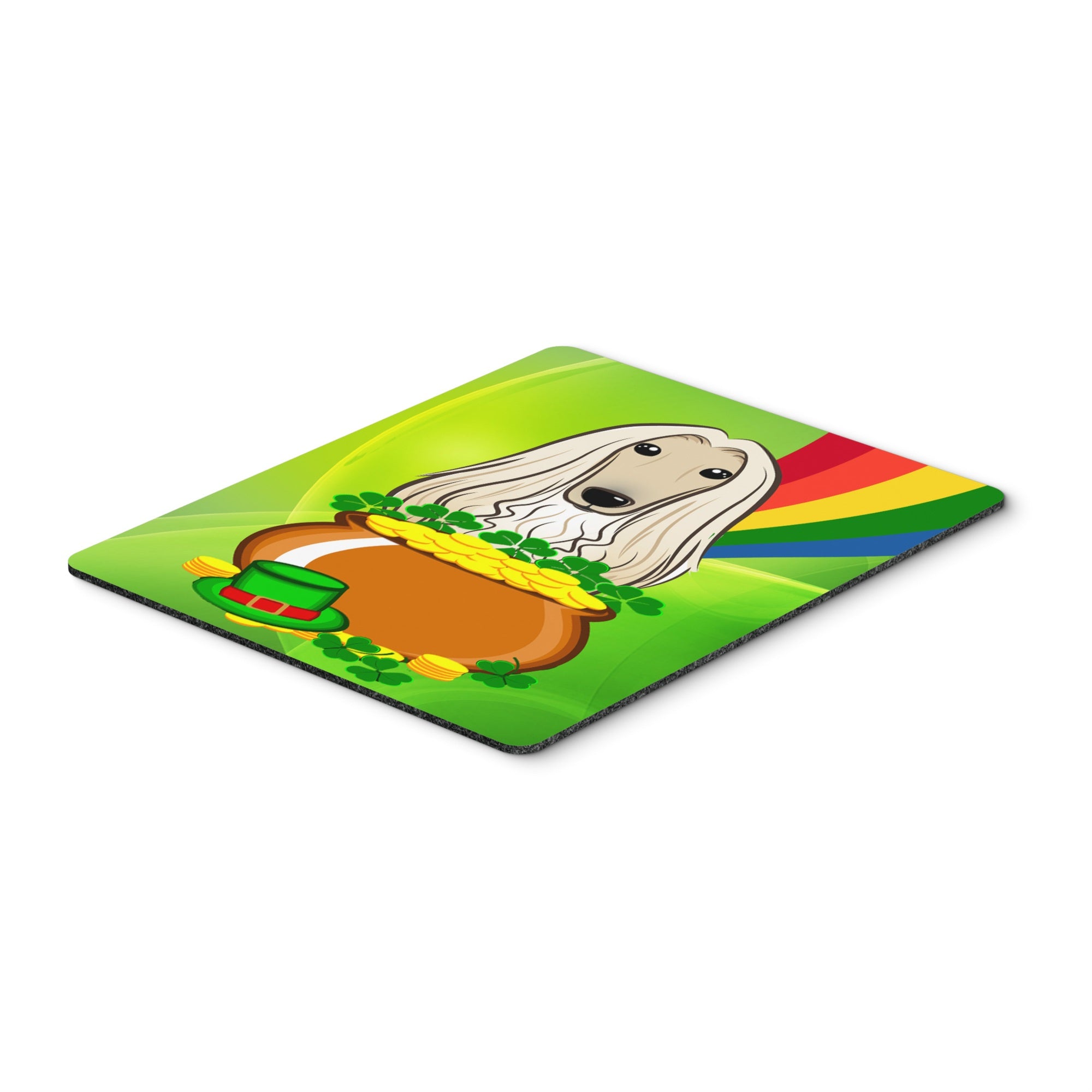 Caroline'S Treasures Afghan Hound St. Patrick'S Day Mouse Pad, Hot Pad Or Trivet, Multicolor (Bb1988Mp)
