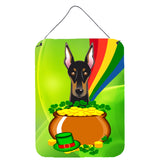 Caroline'S Treasures Doberman St. Patrick'S Day Wall Or Door Hanging Prints Bb1989Ds1216, 16Hx12W, Multicolor