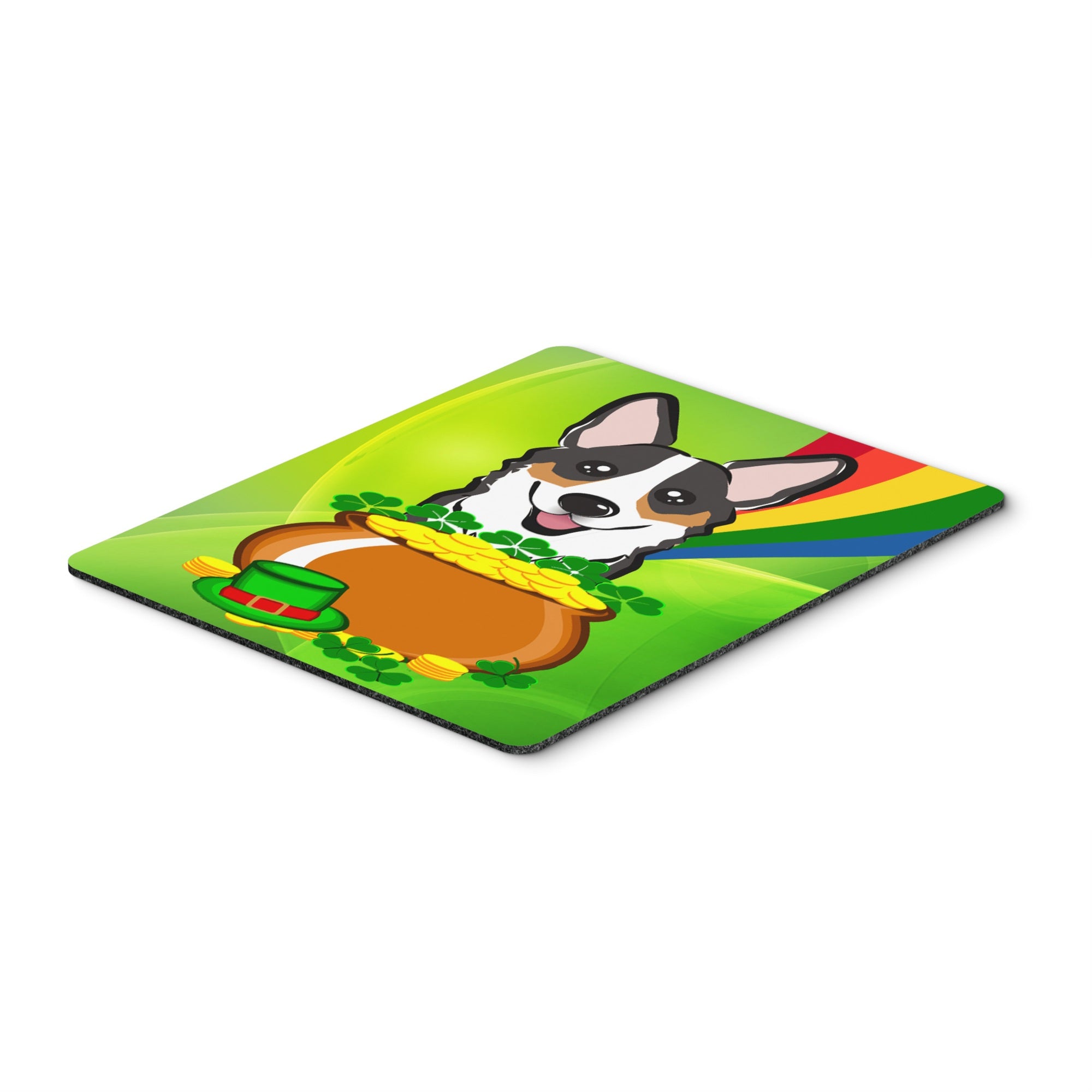 Caroline'S Treasures Tricolor Corgi St. Patrick'S Day Mouse Pad, Hot Pad Or Trivet, Multicolor (Bb1999Mp)