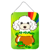 Caroline'S Treasures White Poodle St. Patrick'S Day Wall Or Door Hanging Prints Bb2001Ds1216, 16H X 12W, Multicolor