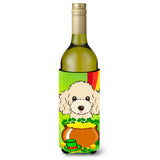 Caroline'S Treasures Bb2002Literk Buff Poodle St. Patrick'S Day Wine Bottle Hugger Koozie, 750Ml, Multicolor