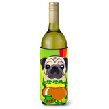 Caroline'S Treasures Bb2006Literk Fawn Pug St. Patrick'S Day Wine Bottle Hugger Koozie, 750Ml, Multicolor