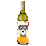 Caroline'S Treasures Bb2012Literk Schnauzer Thanksgiving Wine Bottle Hugger Koozie, 750Ml, Multicolor