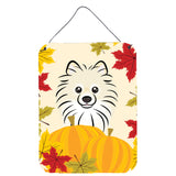 Caroline'S Treasures Pomeranian Thanksgiving Wall Or Door Hanging Prints Bb2013Ds1216, 16Hx12W, Multicolor