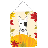 Caroline'S Treasures Bull Terrier Thanksgiving Wall Or Door Hanging Prints Bb2015Ds1216, 16Hx12W, Multicolor