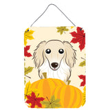 Caroline'S Treasures Longhair Creme Dachshund Thanksgiving Wall Or Door Hanging Prints Bb2018Ds1216, 16Hx12W, Multicolor