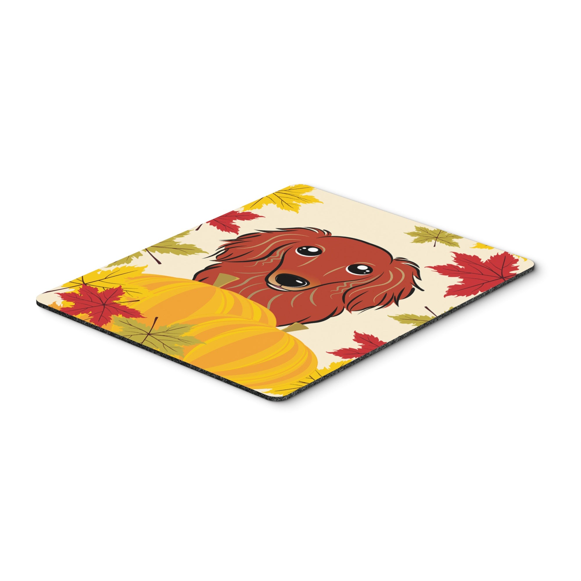 Caroline'S Treasures Longhair Red Dachshund Thanksgiving Mouse Pad, Hot Pad Or Trivet, Multicolor (Bb2020Mp)