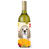 Caroline'S Treasures Bb2022Literk Cocker Spaniel Thanksgiving Wine Bottle Hugger Koozie, 750Ml, Multicolor