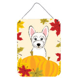 Caroline'S Treasures Westie Thanksgiving Wall Or Door Hanging Prints Bb2032Ds1216, 16Hx12W, Multicolor