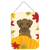 Caroline'S Treasures Chocolate Labrador Thanksgiving Wall Or Door Hanging Prints Bb2040Ds1216, 16Hx12W, Multicolor
