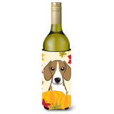 Caroline'S Treasures Bb2045Literk Beagle Thanksgiving Wine Bottle Hugger Koozie, 750Ml, Multicolor