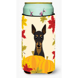 Caroline'S Treasures Bb2046Tbc Min Pin Thanksgiving Tall Boy Hugger Koozie, Multicolor