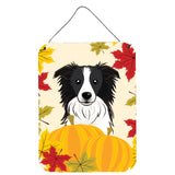 Caroline'S Treasures Border Collie Thanksgiving Wall Or Door Hanging Prints Bb2047Ds1216, 16Hx12W, Multicolor