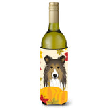 Caroline'S Treasures Bb2048Literk Sheltie Thanksgiving Wine Bottle Hugger Koozie, 750Ml, Multicolor