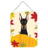 Caroline'S Treasures Doberman Thanksgiving Wall Or Door Hanging Prints Bb2051Ds1216, 16Hx12W, Multicolor