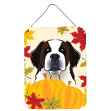 Caroline'S Treasures Saint Bernard Thanksgiving Wall Or Door Hanging Prints Bb2052Ds1216, 16Hx12W, Multicolor