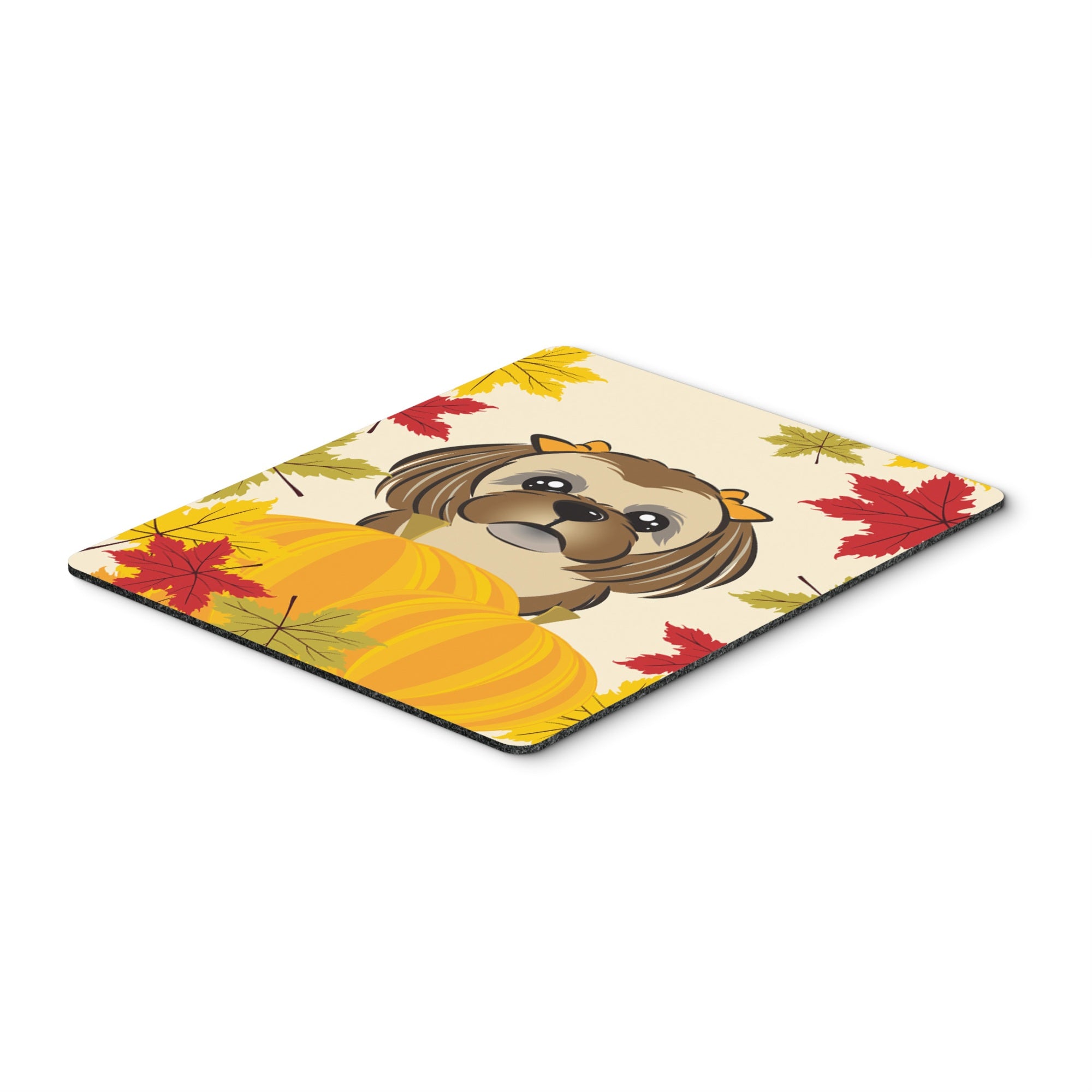 Caroline'S Treasures Chocolate Brown Shih Tzu Thanksgiving Mouse Pad, Hot Pad Or Trivet, Multicolor (Bb2055Mp)