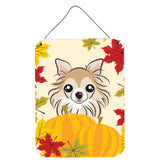 Caroline'S Treasures Chihuahua Thanksgiving Wall Or Door Hanging Prints Bb2057Ds1216, 16Hx12W, Multicolor
