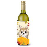 Caroline'S Treasures Bb2057Literk Chihuahua Thanksgiving Wine Bottle Hugger Koozie, 750Ml, Multicolor