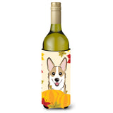 Caroline'S Treasures Bb2059Literk Sable Corgi Thanksgiving Wine Bottle Hugger Koozie, 750Ml, Multicolor