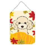 Caroline'S Treasures Buff Poodle Thanksgiving Wall Or Door Hanging Prints Bb2064Ds1216, 16Hx12W, Multicolor