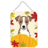 Caroline'S Treasures Jack Russell Terrier Thanksgiving Wall Or Door Hanging Prints Bb2066Ds1216, 16Hx12W, Multicolor