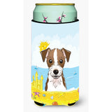Caroline'S Treasures Bb2070Tbc Jack Russell Terrier Summer Beach Tall Boy Hugger Koozie, Multicolor