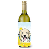 Caroline'S Treasures Bb2073Literk Golden Retriever Summer Beach Wine Bottle Hugger Koozie, 750Ml, Multicolor