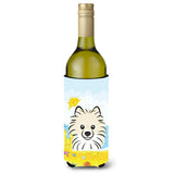Caroline'S Treasures Bb2075Literk Pomeranian Summer Beach Wine Bottle Hugger Koozie, 750Ml, Multicolor