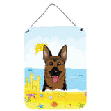 Caroline'S Treasures German Shepherd Summer Beach Wall Or Door Hanging Prints Bb2079Ds1216, 16Hx12W, Multicolor