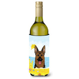 Caroline'S Treasures Bb2079Literk German Shepherd Summer Beach Wine Bottle Hugger Koozie, 750Ml, Multicolor