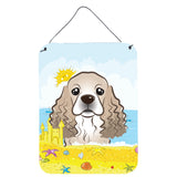 Caroline'S Treasures Cocker Spaniel Summer Beach Wall Or Door Hanging Prints Bb2084Ds1216, 16Hx12W, Multicolor