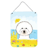 Caroline'S Treasures Bichon Frise Summer Beach Wall Or Door Hanging Prints Bb2085Ds1216, 16Hx12W, Multicolor