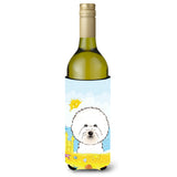 Caroline'S Treasures Bb2085Literk Bichon Frise Summer Beach Wine Bottle Hugger Koozie, 750Ml, Multicolor
