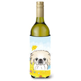 Caroline'S Treasures Bb2089Literk Pekingese Summer Beach Wine Bottle Hugger Koozie, 750Ml, Multicolor