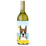Caroline'S Treasures Bb2091Literk Boxer Summer Beach Wine Bottle Hugger Koozie, 750Ml, Multicolor