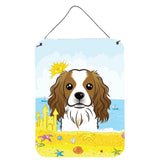 Caroline'S Treasures Cavalier Spaniel Summer Beach Wall Or Door Hanging Prints Bb2092Ds1216, 16Hx12W, Multicolor