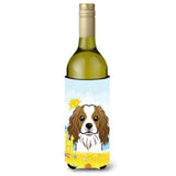 Caroline'S Treasures Bb2092Literk Cavalier Spaniel Summer Beach Wine Bottle Hugger Koozie, 750Ml, Multicolor
