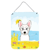 Caroline'S Treasures Westie Summer Beach Wall Or Door Hanging Prints Bb2094Ds1216, 16Hx12W, Multicolor