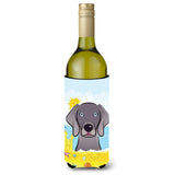 Caroline'S Treasures Bb2099Literk Weimaraner Summer Beach Wine Bottle Hugger Koozie, 750Ml, Multicolor