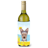 Caroline'S Treasures Bb2100Literk Yorkie Puppy Summer Beach Wine Bottle Hugger Koozie, 750Ml, Multicolor