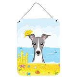 Caroline'S Treasures Italian Greyhound Summer Beach Wall Or Door Hanging Prints Bb2104Ds1216, 16Hx12W, Multicolor