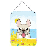 Caroline'S Treasures French Bulldog Summer Beach Wall Or Door Hanging Prints Bb2106Ds1216, 16Hx12W, Multicolor