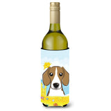Caroline'S Treasures Bb2107Literk Beagle Summer Beach Wine Bottle Hugger Koozie, 750Ml, Multicolor